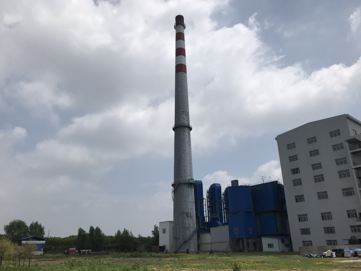 長春吉糧120m煙囪可靠性鑒定2