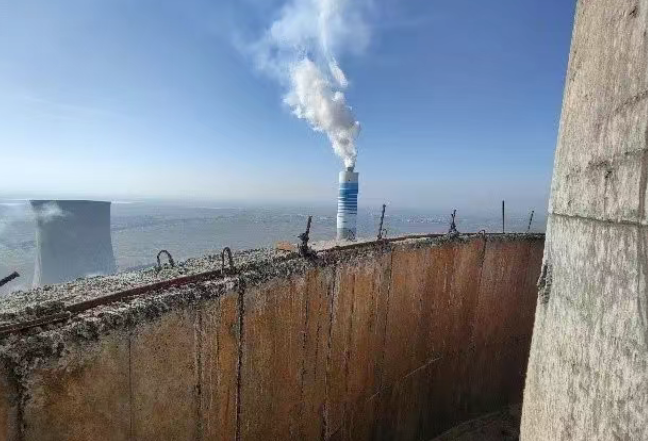 電廠煙囪實拍圖
